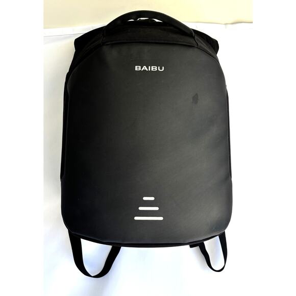 BAIBU Anti Theft Black Laptop Backpack with USB Charging - Picture 1 of 9